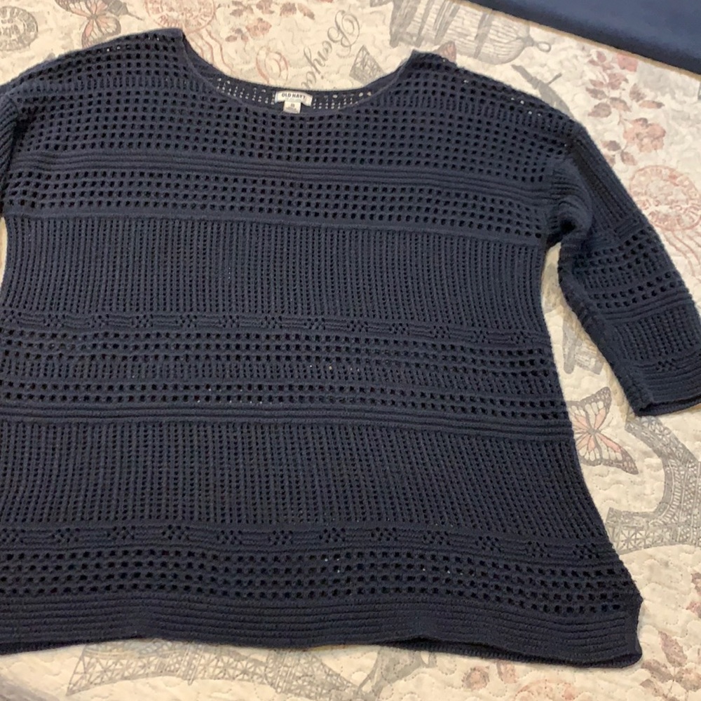 EUC Old Navy open knit 3/4 sleeve sweater